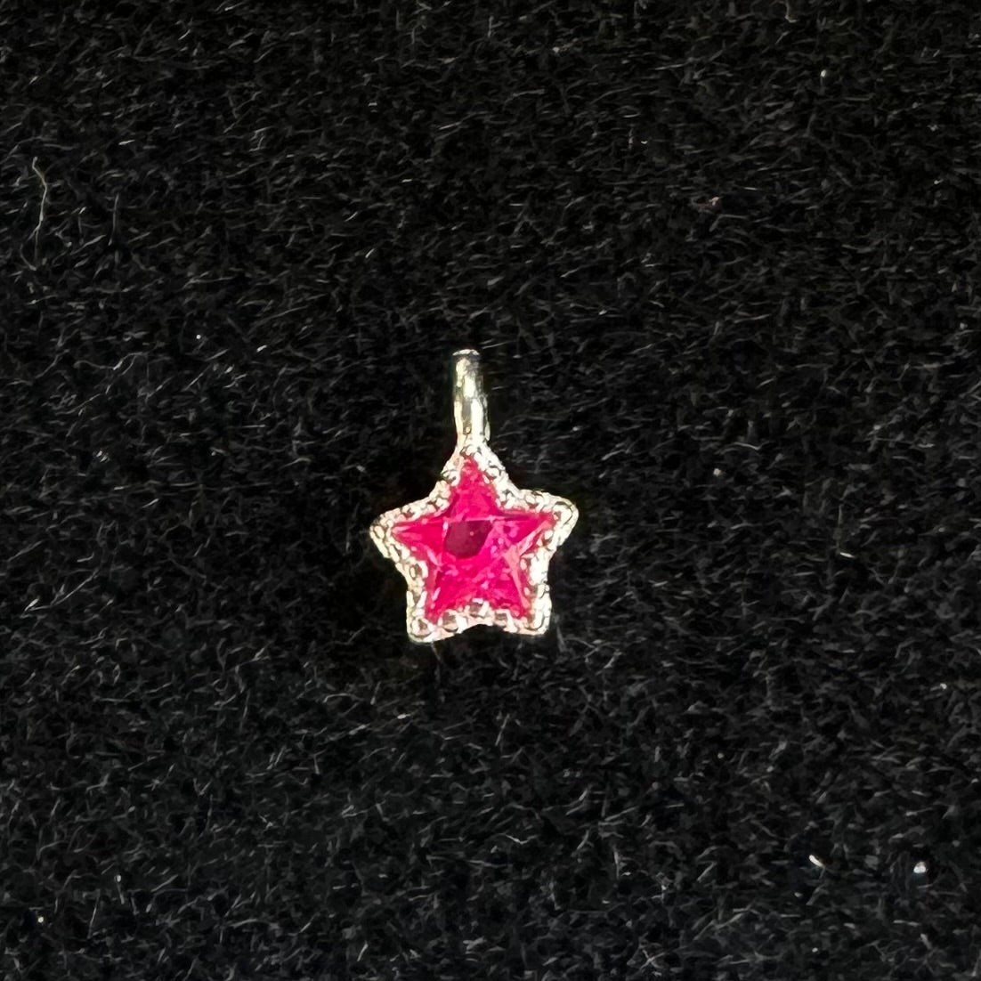 925 Sterling Silver Zircon Star Charm