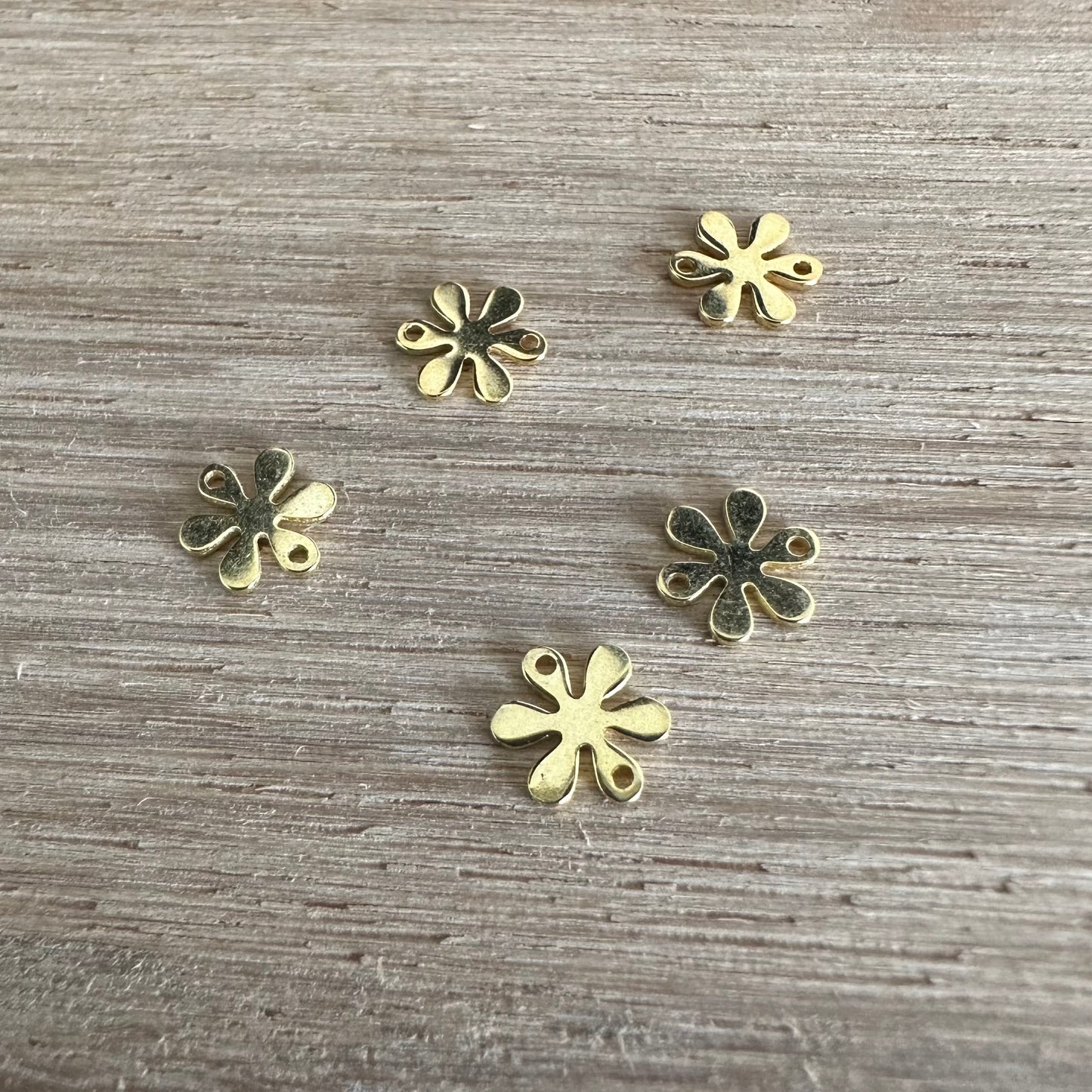 14K Gold Flower Connector