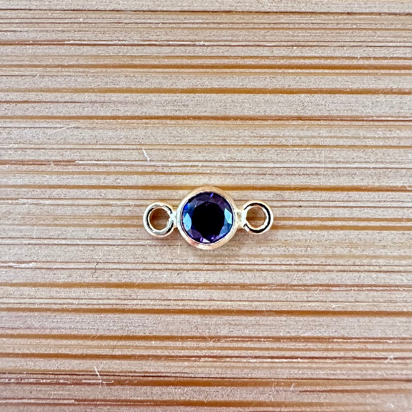 14K Gold Filled Birthstone Connector