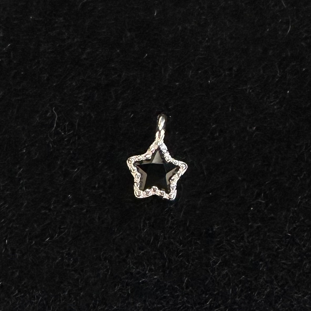 925 Sterling Silver Zircon Star Charm