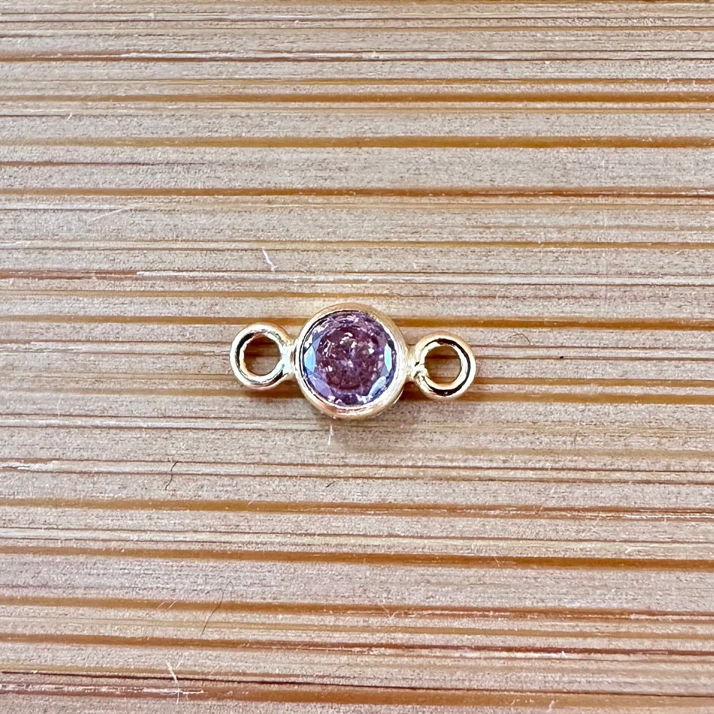 14K Gold Filled Birthstone Connector