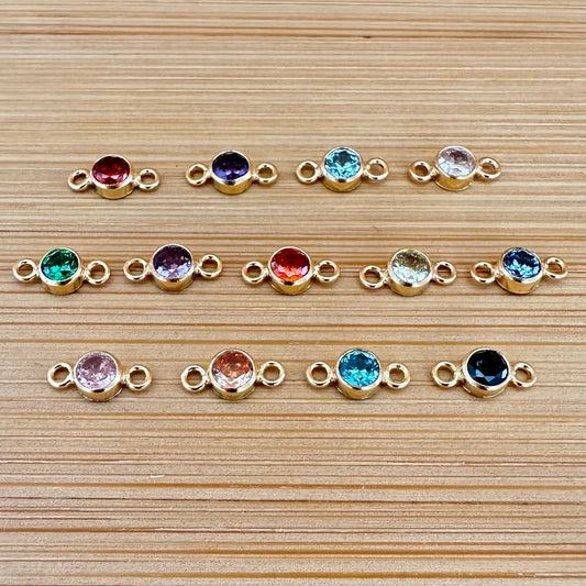 14K Gold Filled Birthstone Connector