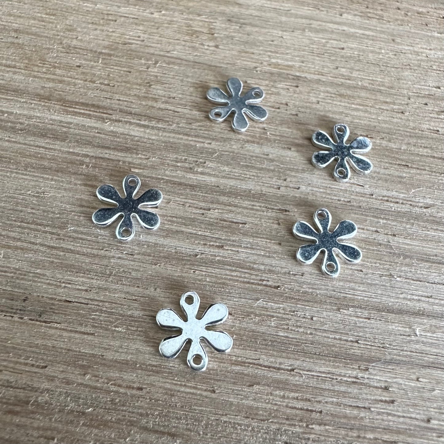 925 Sterling Silver Flower Connector