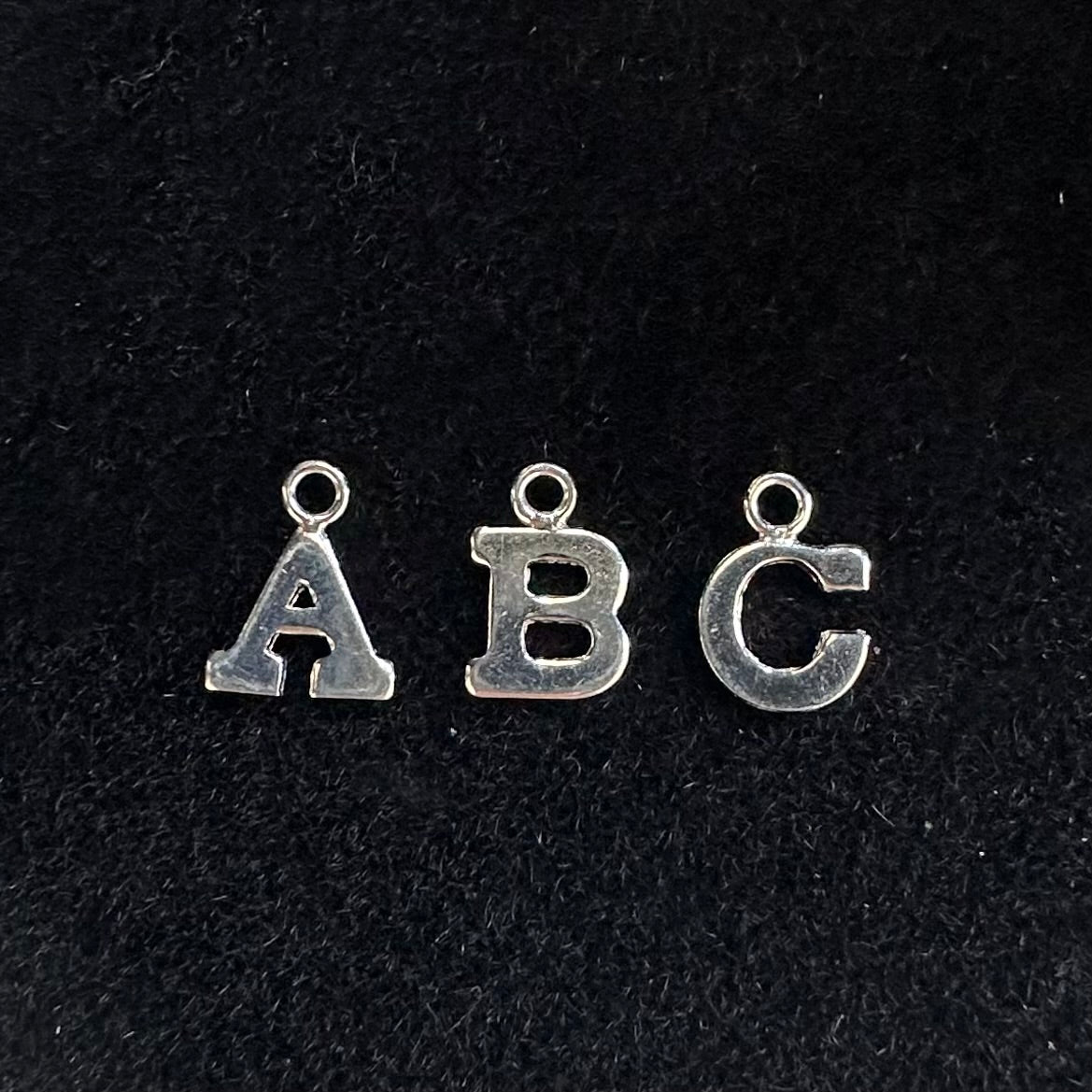 925 Sterling Silver Letter Charm