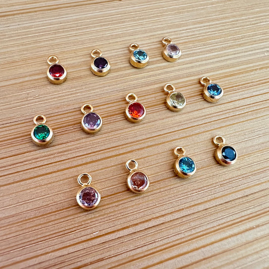 14K Gold Filled Birthstone Charm