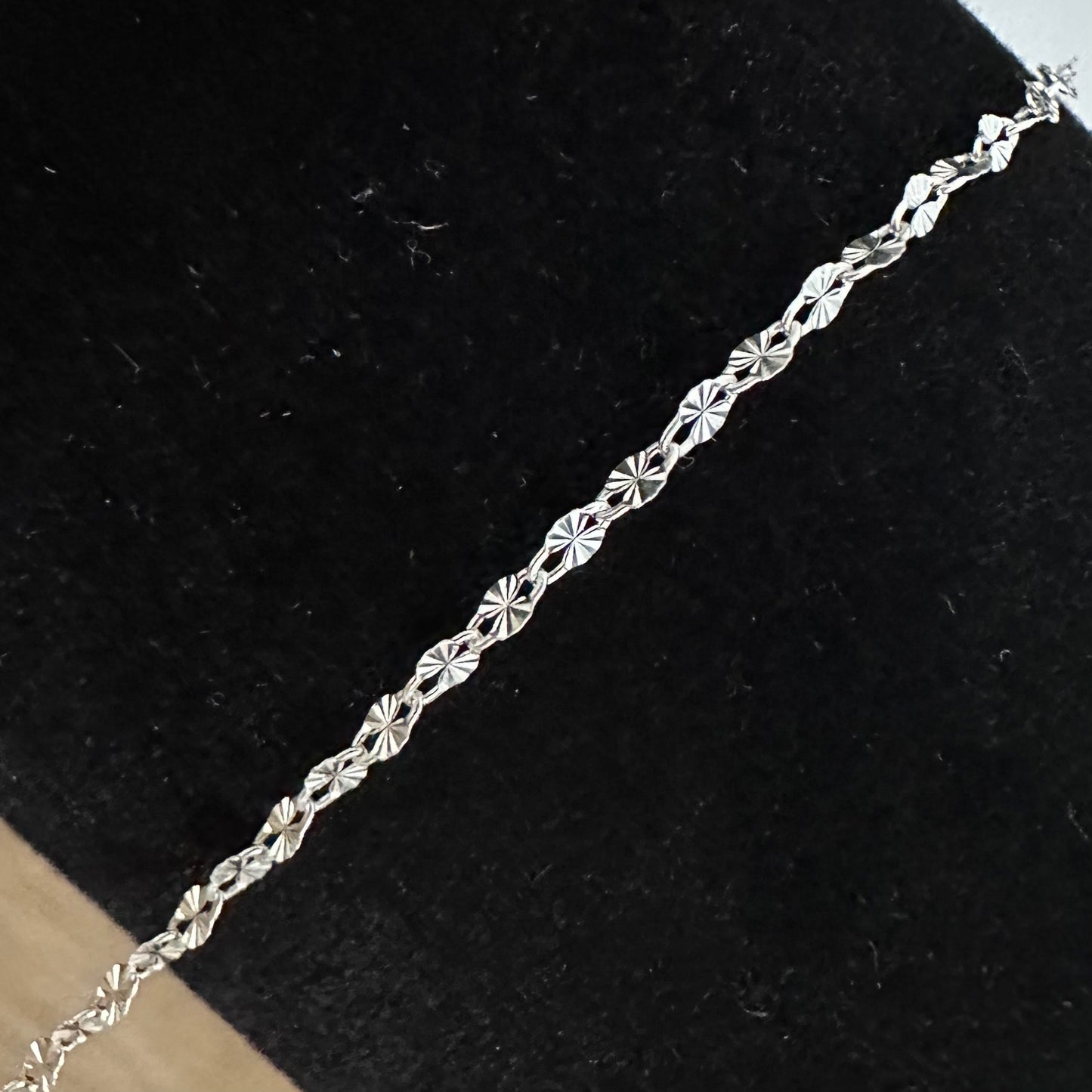 925 Sterling Silver Patterned Lip Roll Chain