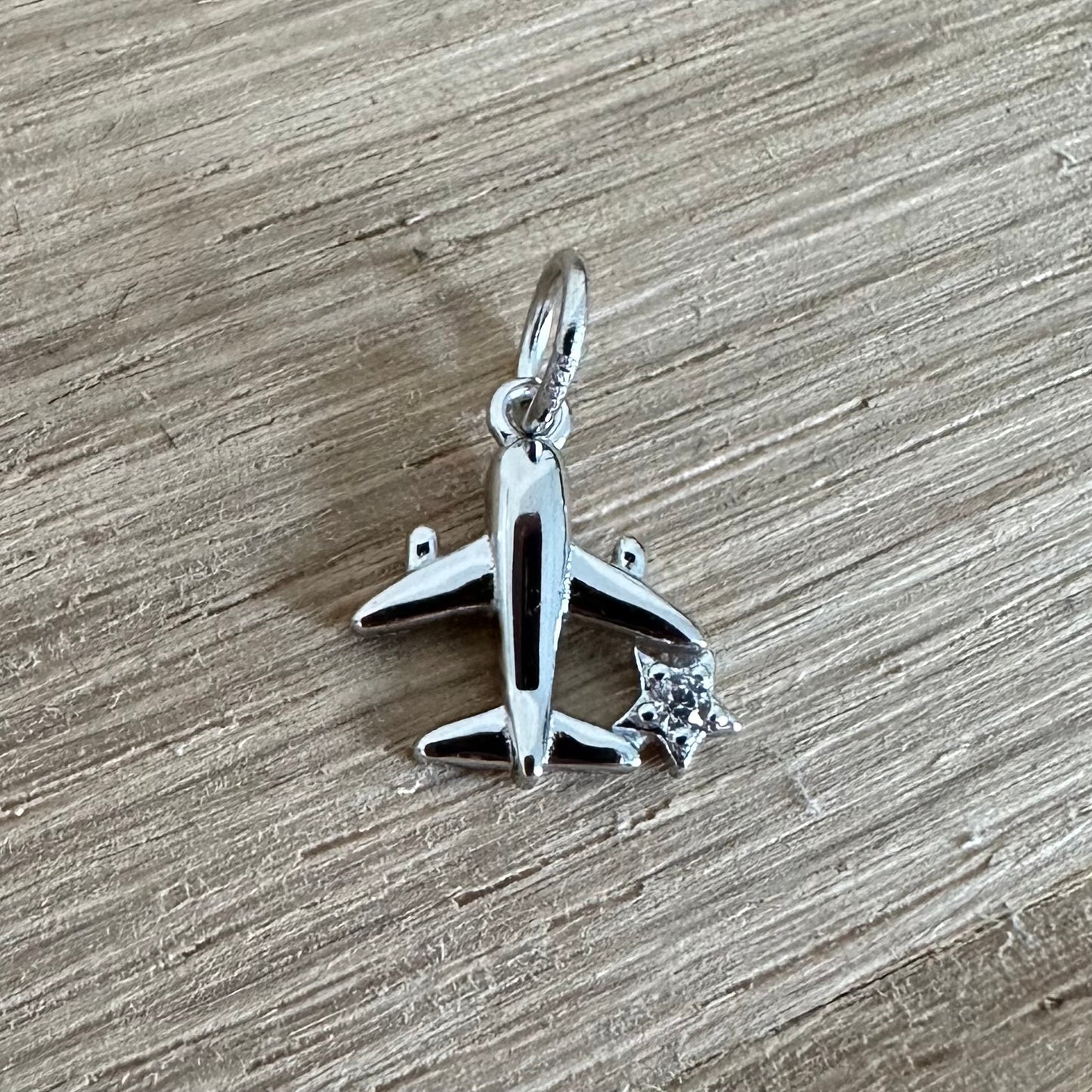 925 Sterling Silver Aeroplane Charm