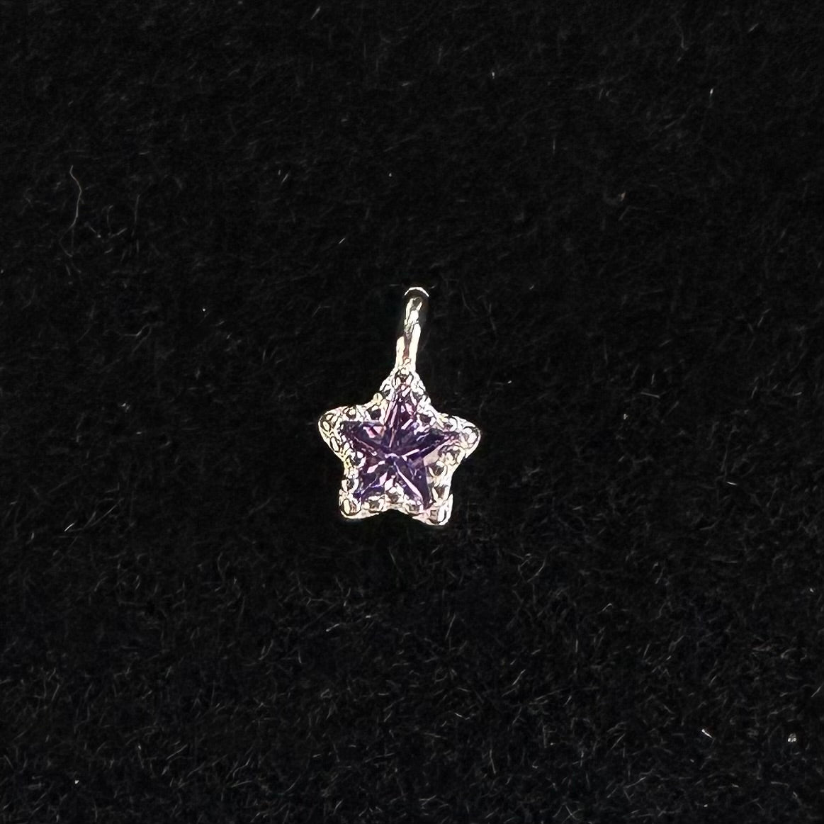 925 Sterling Silver Zircon Star Charm