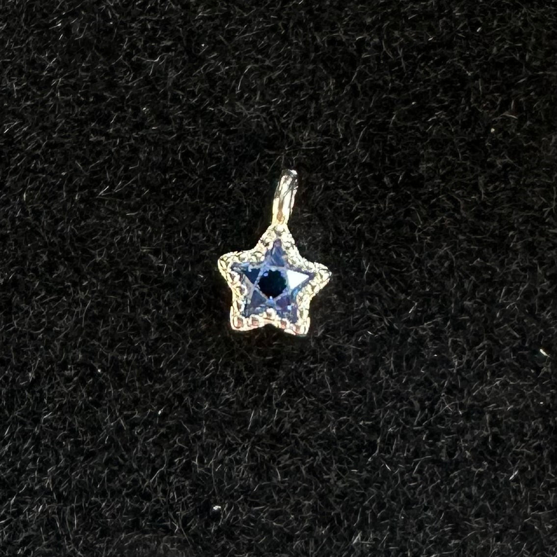 925 Sterling Silver Zircon Star Charm