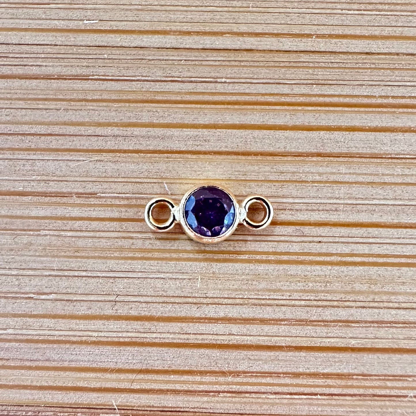 14K Gold Filled Birthstone Connector