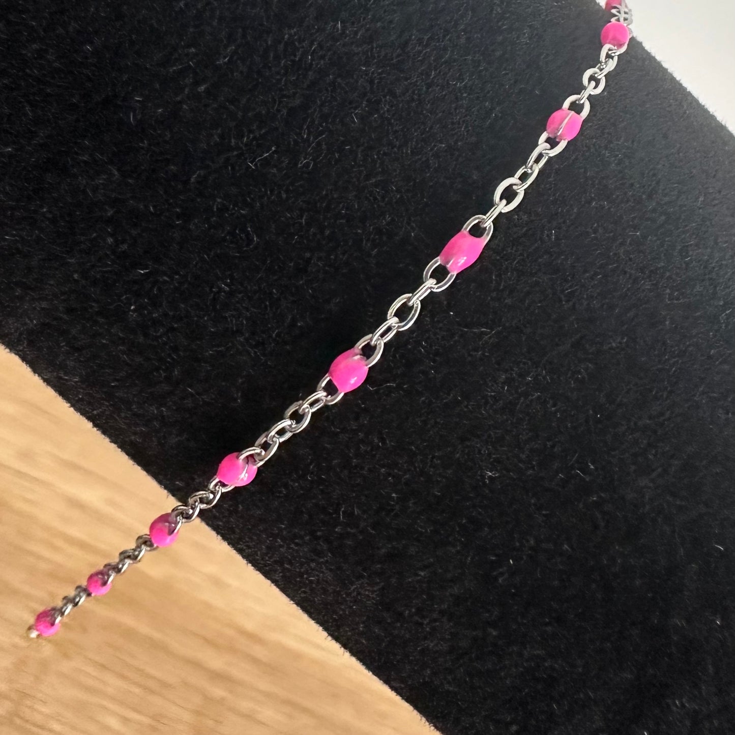 Stainless Steel Enamel Beaded Chain