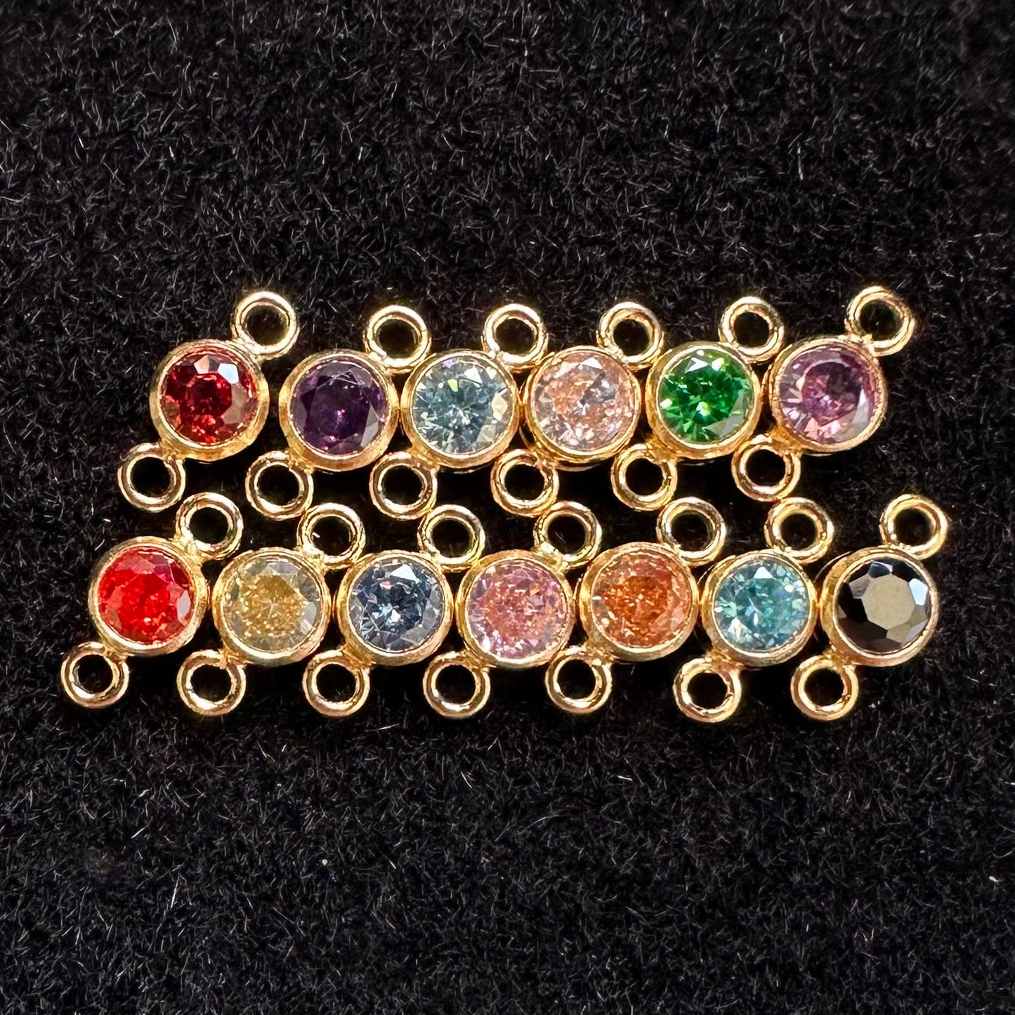 14K Gold Filled Birthstone Connector