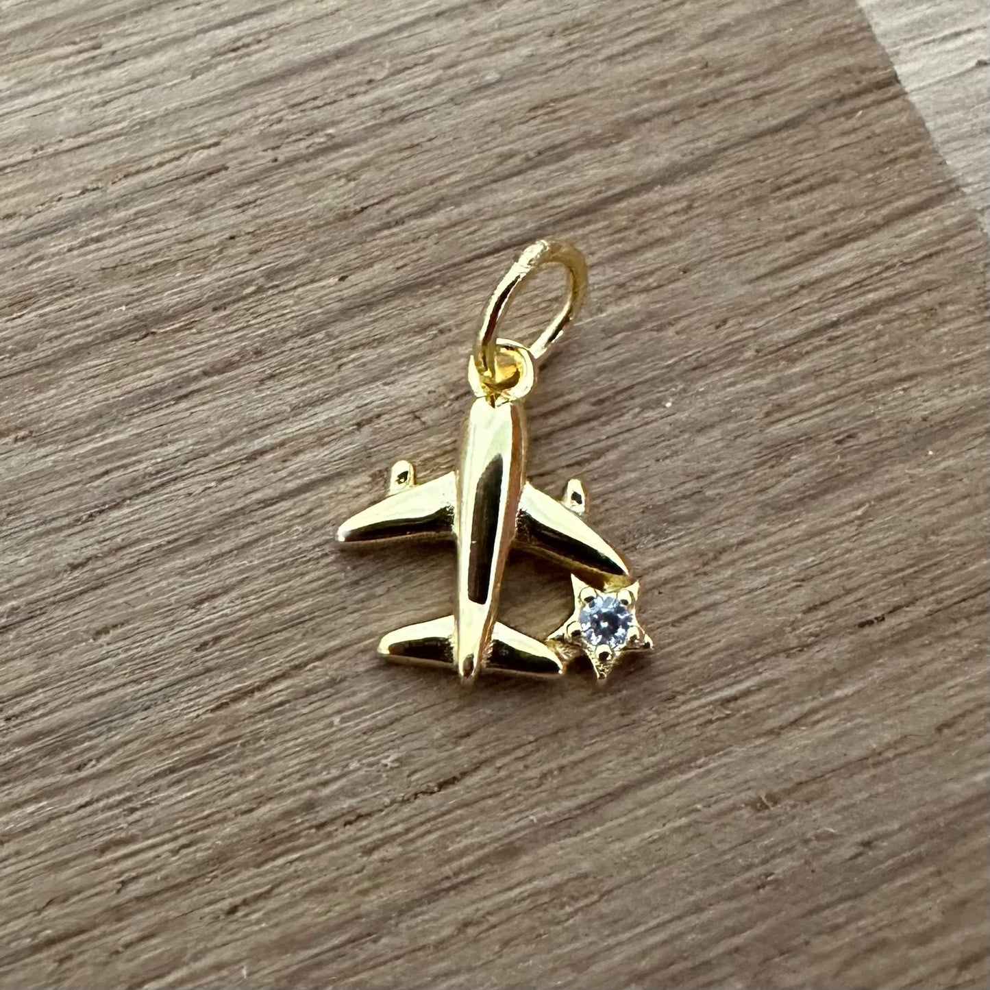 14K Gold Aeroplane Charm