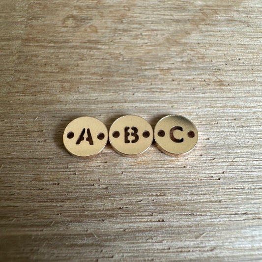 14K Gold Filled Disc Letter Connector