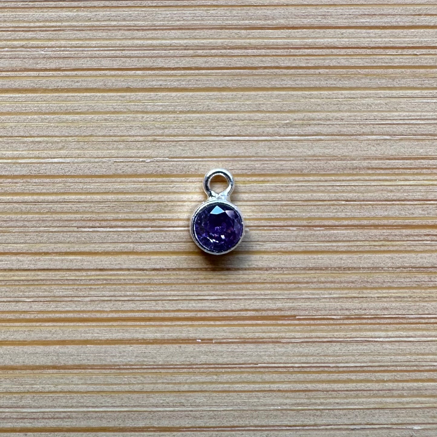 Sterling Silver Filled Birthstone Charm