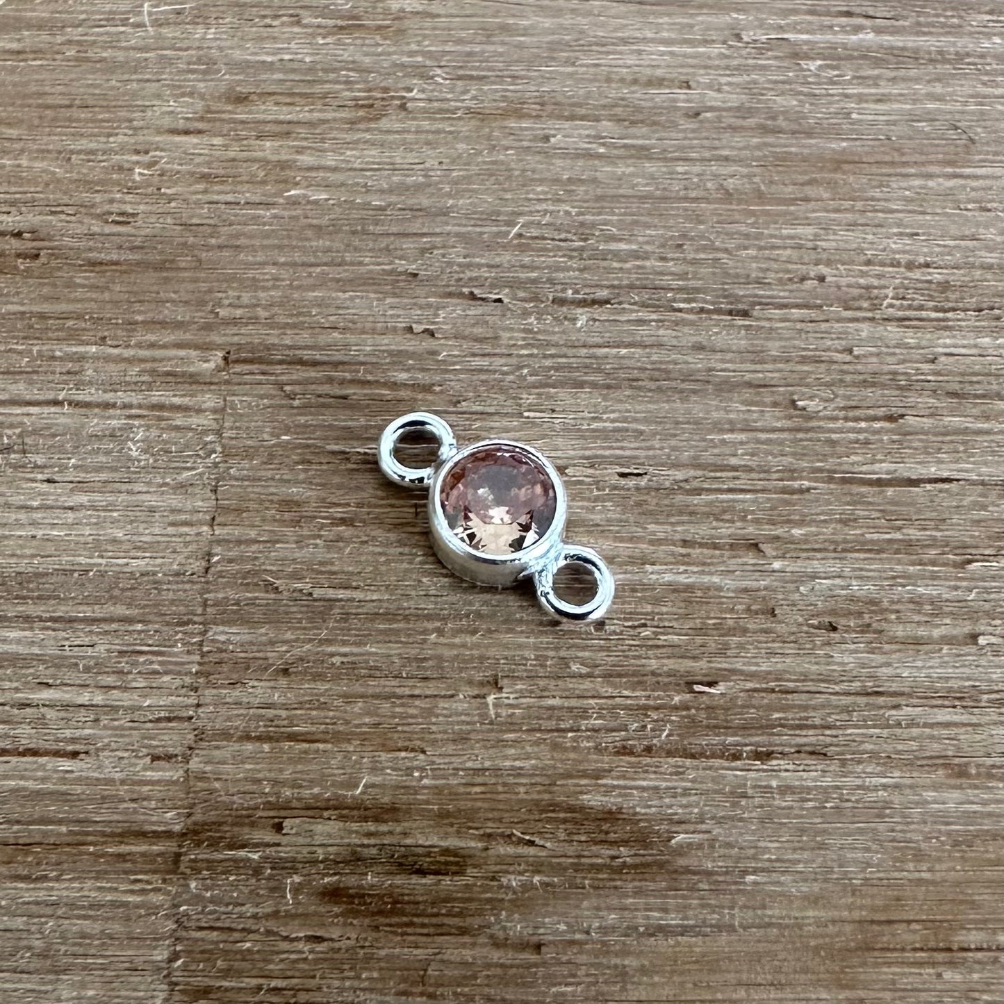 925 Sterling Silver Filled Birthstone Connector