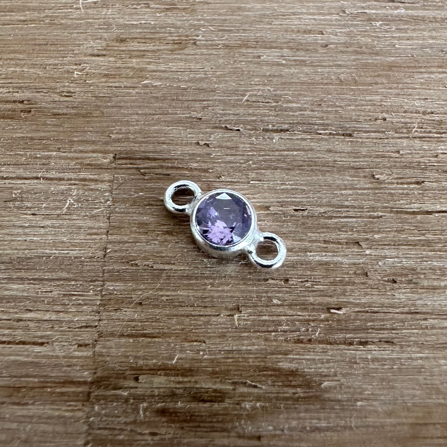 925 Sterling Silver Filled Birthstone Connector