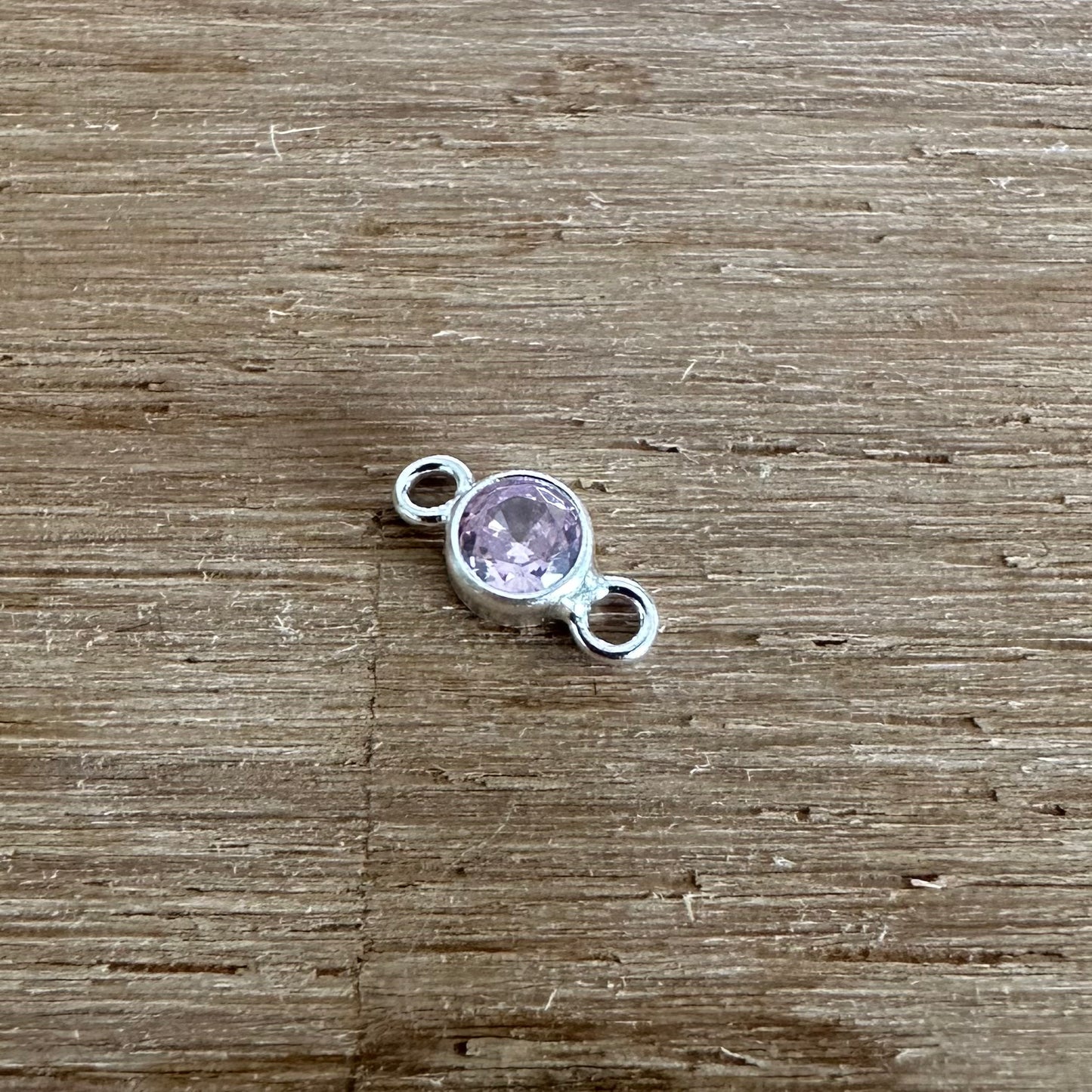 925 Sterling Silver Filled Birthstone Connector