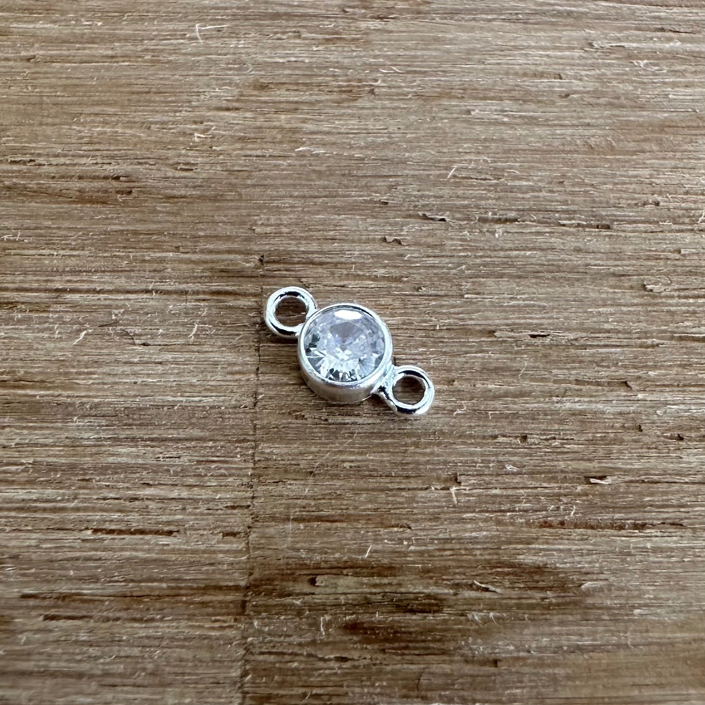 925 Sterling Silver Filled Birthstone Connector