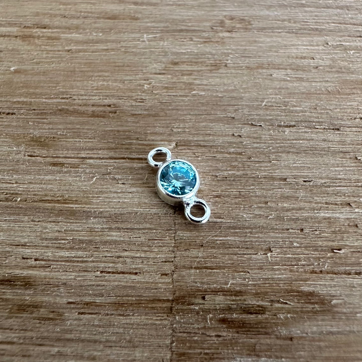 925 Sterling Silver Filled Birthstone Connector