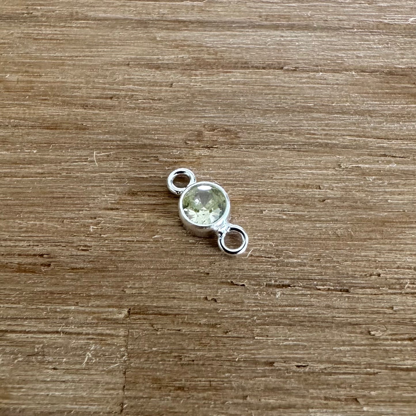 925 Sterling Silver Filled Birthstone Connector