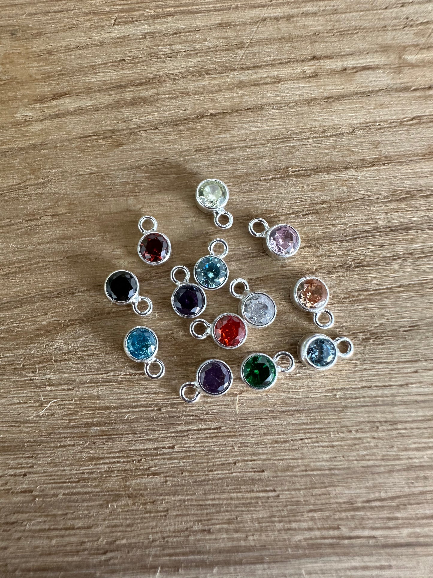 Sterling Silver Filled Birthstone Charm